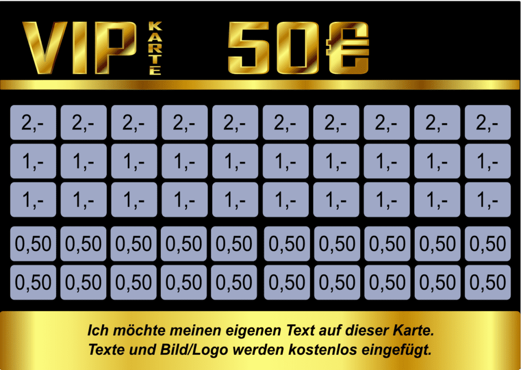 Verzehrkarte VIP 50 EUR 43