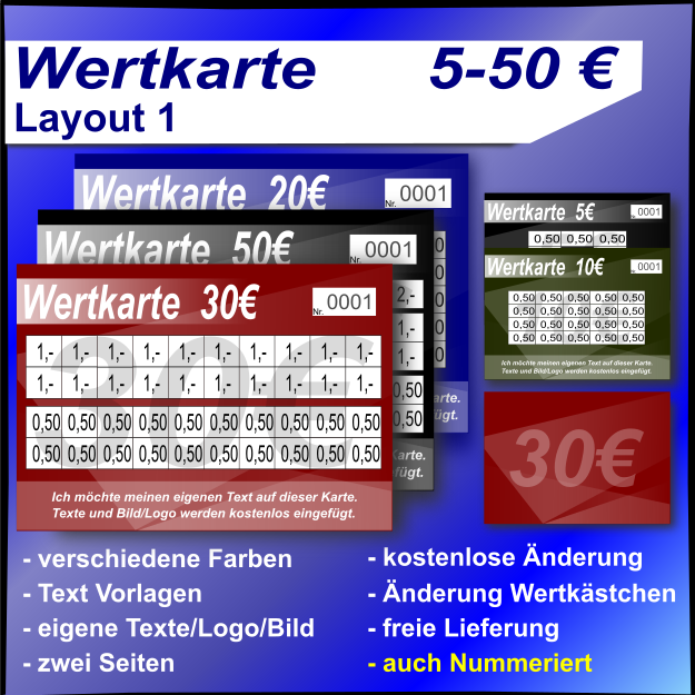 Button Wertkarte Layout 5-50 EUR 2