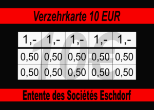 Schmit Verzehrkarte 10 EUR gestaltet und abgenommen