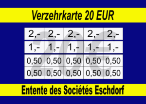Schmit Verzehrkarte 20 EUR gestaltet und abgenommen
