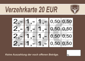 Ferosi Verzehrkarten 20 EUR gestaltet und abgenommen