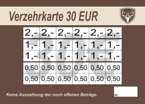 Ferosi Verzehrkarten 30 EUR gestaltet und abgenommen