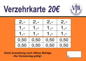 Suren Verzehrkarten 20 EUR gestaltet und abgenommen