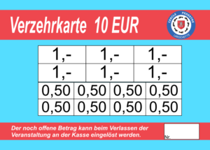 Martellini Verzehrkarten 10 EUR gestaltet und abgenommen