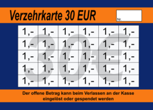 Roth Verzehrkarten 30 EUR gestaltet und abgenommen