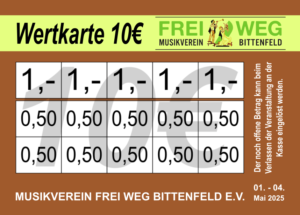 Türk Verzehrkarte 10 EUR gestaltet und abgenommen
