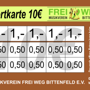 Türk Verzehrkarte 10 EUR gestaltet und abgenommen