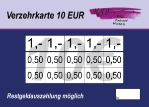 Heisig-Fischer Verzehrkarten 10 EUR gestaltet und abgenommen