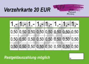 Heisig-Fischer Verzehrkarten 20 EUR gestaltet und abgenommen