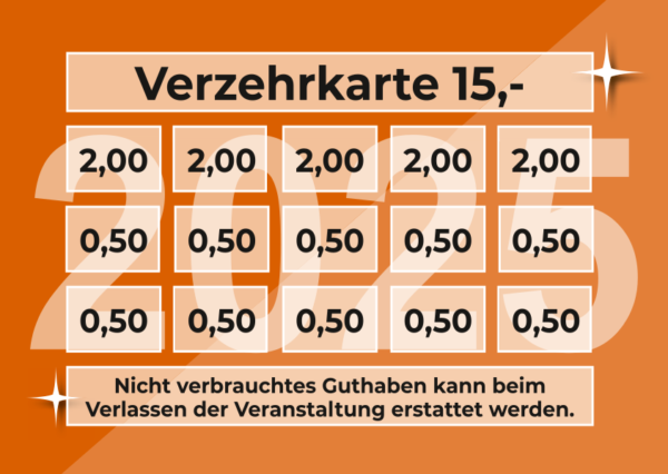 Velte Verzehrkarten 15 EUR zum Drucken aufbereitet