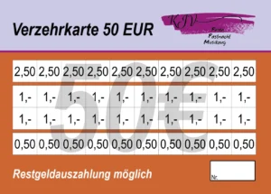 Heisig-Fischer Verzehrkarten 50 EUR gestaltet und abgenommen