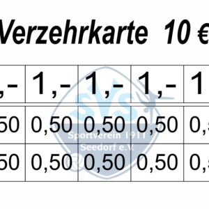 Keller Verzehrkarte 10 EUR gestaltet und abgenommen