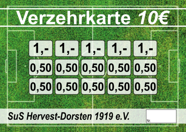 Gramadtke Verzehrkarten 10 EUR gestaltet und abgenommen