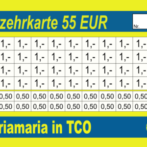 Bianco Verzehrkarten 55 EUR gestaltet und abgenommen