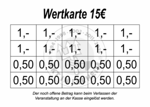 Dörr Verzehrkarte 15 EUR gestaltet und abgenommen