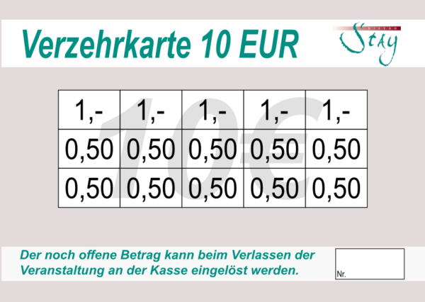 Hummel Verzehrkarten 10 EUR gestaltet und abgenommen