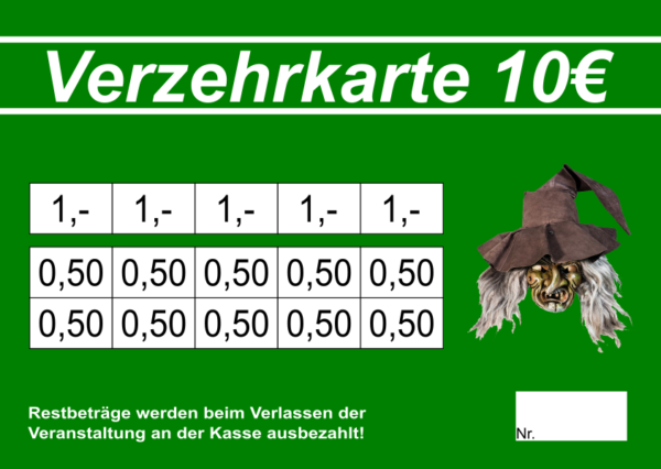 Bähr Verzehrkarten 10 EUR gestaltet und abgenommen