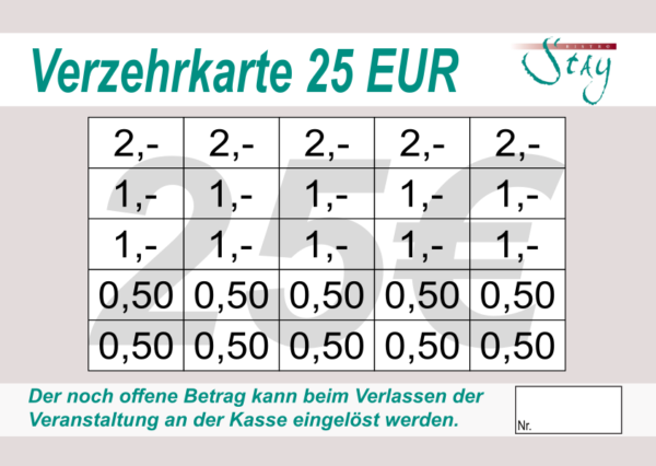 Hummel Verzehrkarten 25 EUR gestaltet und abgenommen