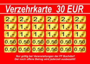 Haunstetter Verzehrkarte 30 EUR Nachbestellung