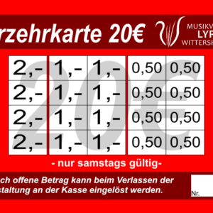 Fischer Verzehrkarten 20 EUR gestaltet und abgenommen