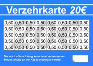 Schätzle Verzehrkarten 20 EUR Nachbestellung