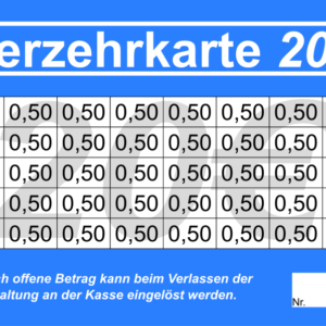 Schätzle Verzehrkarten 20 EUR Nachbestellung
