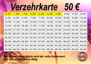 Menke Verzehrkarte 55 EUR Nachbestellung