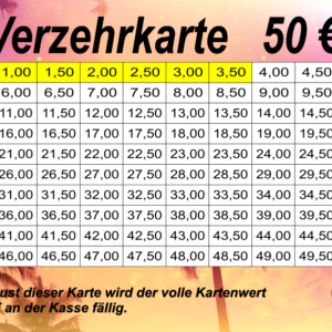 Menke Verzehrkarte 55 EUR Nachbestellung