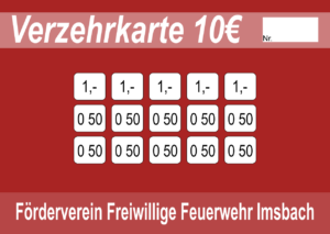 Walther Verzehrkarten 10 EUR Nachbestellung
