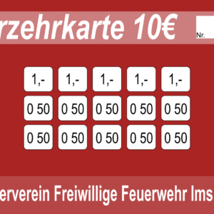 Walther Verzehrkarten 10 EUR Nachbestellung