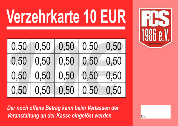 Seiler Verzehrkarten 10 EUR Nachbestellung
