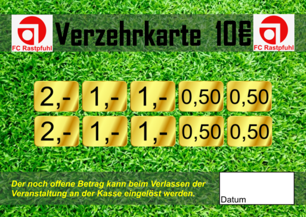 Salvatore Verzehrkarte 10 EUR Nachbestellung