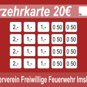 Walther Verzehrkarten 20 EUR Nachbestellung