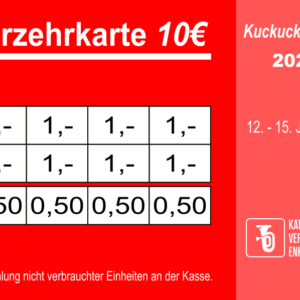 Kronenberger Verzehrkarte 10 EUR gestaltet und abgenommen