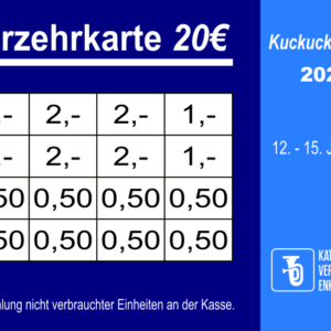 Kronenberger Verzehrkarte 20 EUR gestaltet und abgenommen