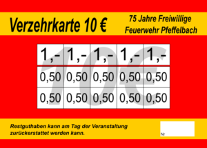 Strumm Verzehrkarten 10 EUR gestaltet und abgenommen