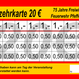 Strumm Verzehrkarten 20 EUR gestaltet und abgenommen