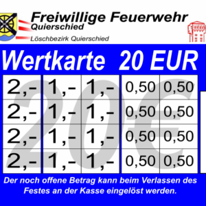 Matheis Verzehrkarte 20 EUR Nachbestellung