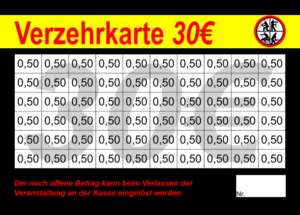 Stein Verzehrkarten 30 EUR schwarz gestaltet und abgenommen