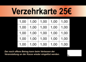 Redzepi Verzehrkarten 25 EUR gestaltet und abgenommen