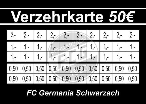 Velten Verzehrkarte 50 EUR Nachbestellung