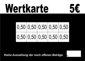 Dördelmann Verzehrkarte 5 EUR gestaltet und abgenommen