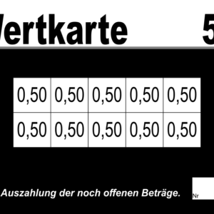 Dördelmann Verzehrkarte 5 EUR gestaltet und abgenommen