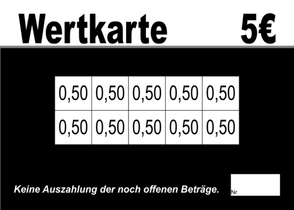 Dördelmann Verzehrkarte 5 EUR gestaltet und abgenommen