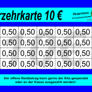 Keller Verzehrkarte 10 EUR gestaltet und abgenommen