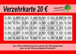 Keller Verzehrkarte 20 EUR gestaltet und abgenommen
