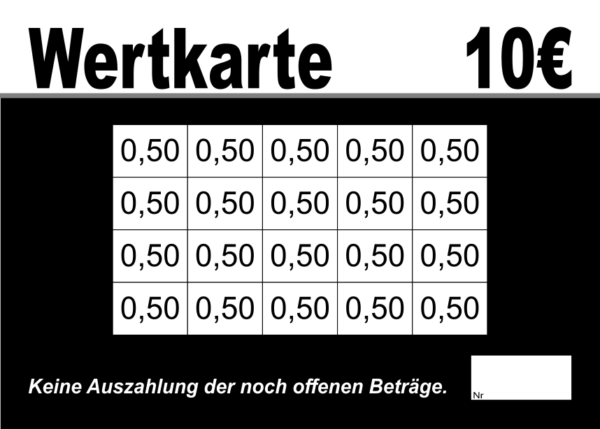 Dördelmann Verzehrkarte 10 EUR gestaltet und abgenommen
