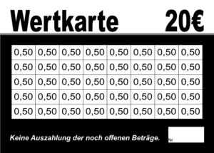 Dördelmann Verzehrkarte 20 EUR gestaltet und abgenommen