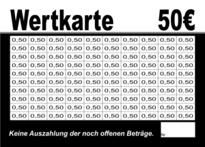 Dördelmann Verzehrkarte 50 EUR gestaltet und abgenommen