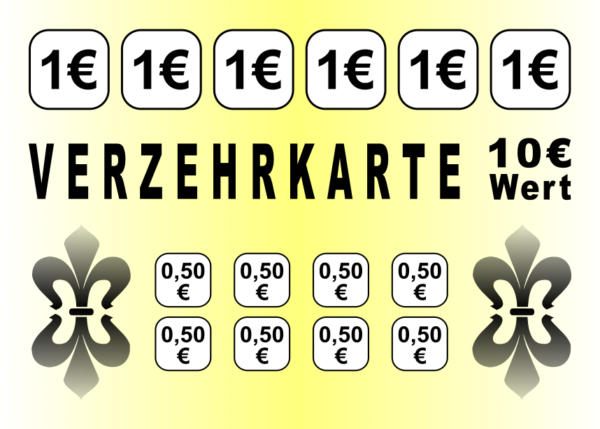 Wörishofer Verzehrkarte 10 EUR gestaltet und abgenommen